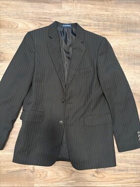 Chaps Boys Black Pinstripe Blazer size 14
